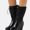 Anna Field Winter Boot - Bottes Compensées - Black